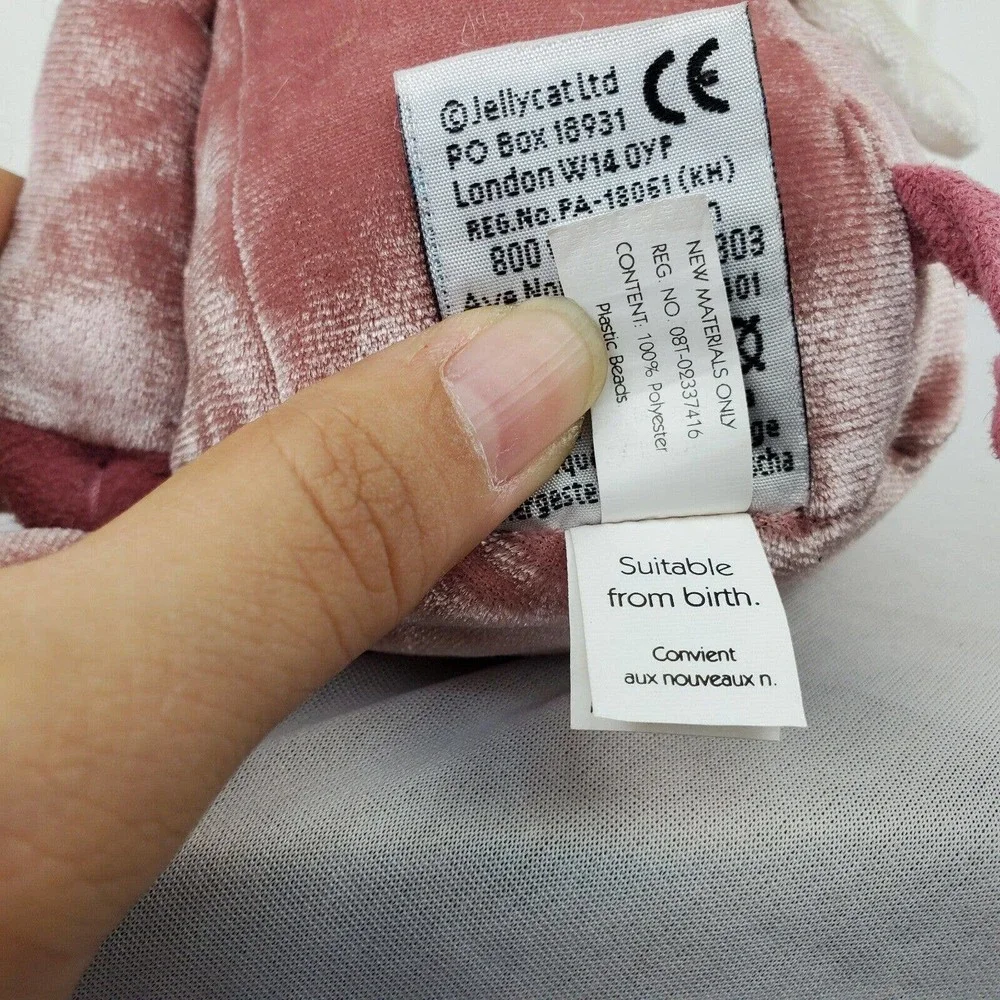 JellyCat 10 inch Piggy Might Fly Plush Crushed Velvet Pig Wings Stuffed Toy - Picture 7 of 10